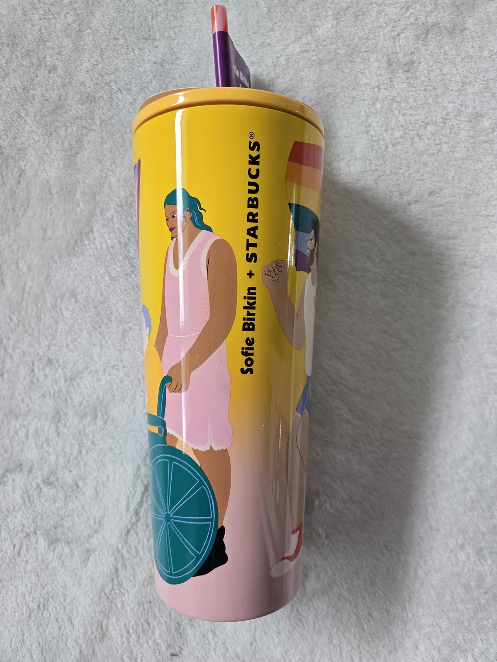 Starbucks Collectible Sofie Birkin Yellow & Pink Pride Tumbler NWT - Picture 4 of 5